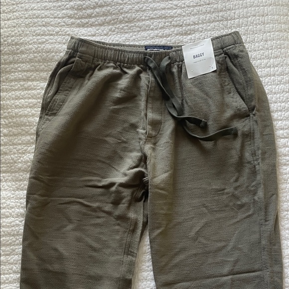 Abercrombie Baggy Cotton Texture Pull-On Pant - Picture 1 of 7